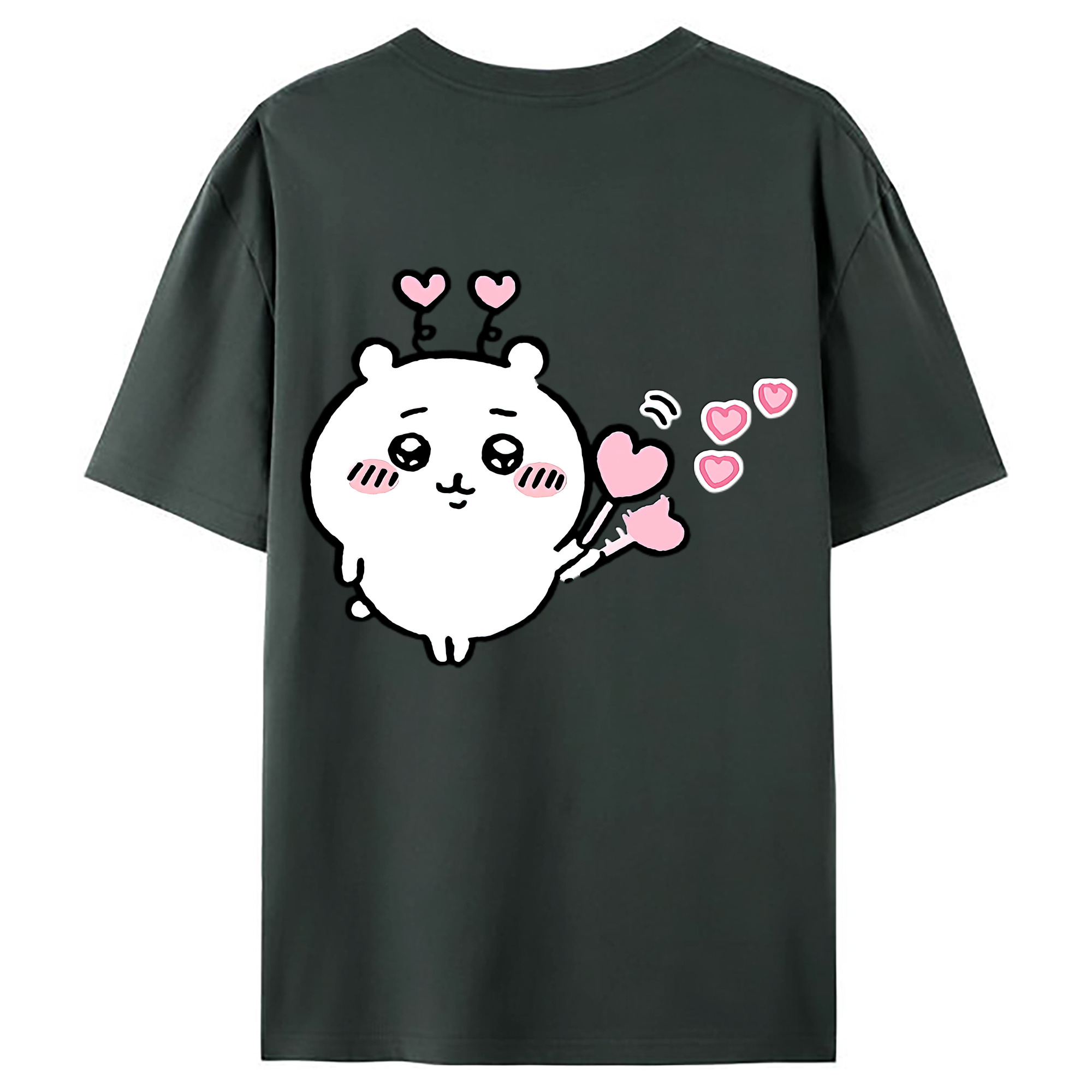 （画像用） ちいかわ ちいかわ Chii-kawa chiikawa 綿100％ メンズ半袖Tシャツ（バックプリント） 通気性